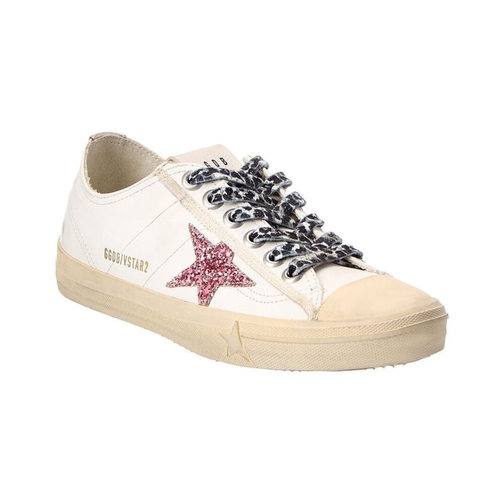 Golden Goose V-Star Leather Sneaker, White